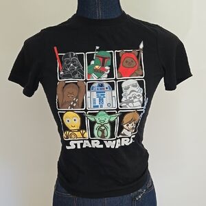 Star Wars  Black Graphic T-Shirt Baby Tee XXS